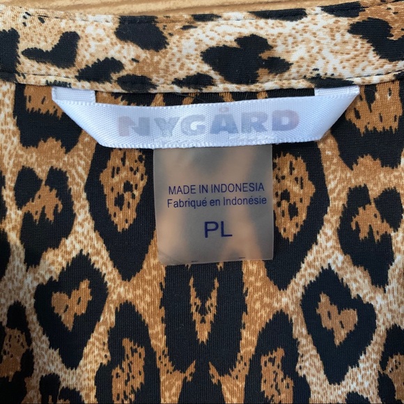 NYGARD LEOPARD CHEETAH TUNIC WILD ANIMAL PRINT LP - Picture 7 of 11